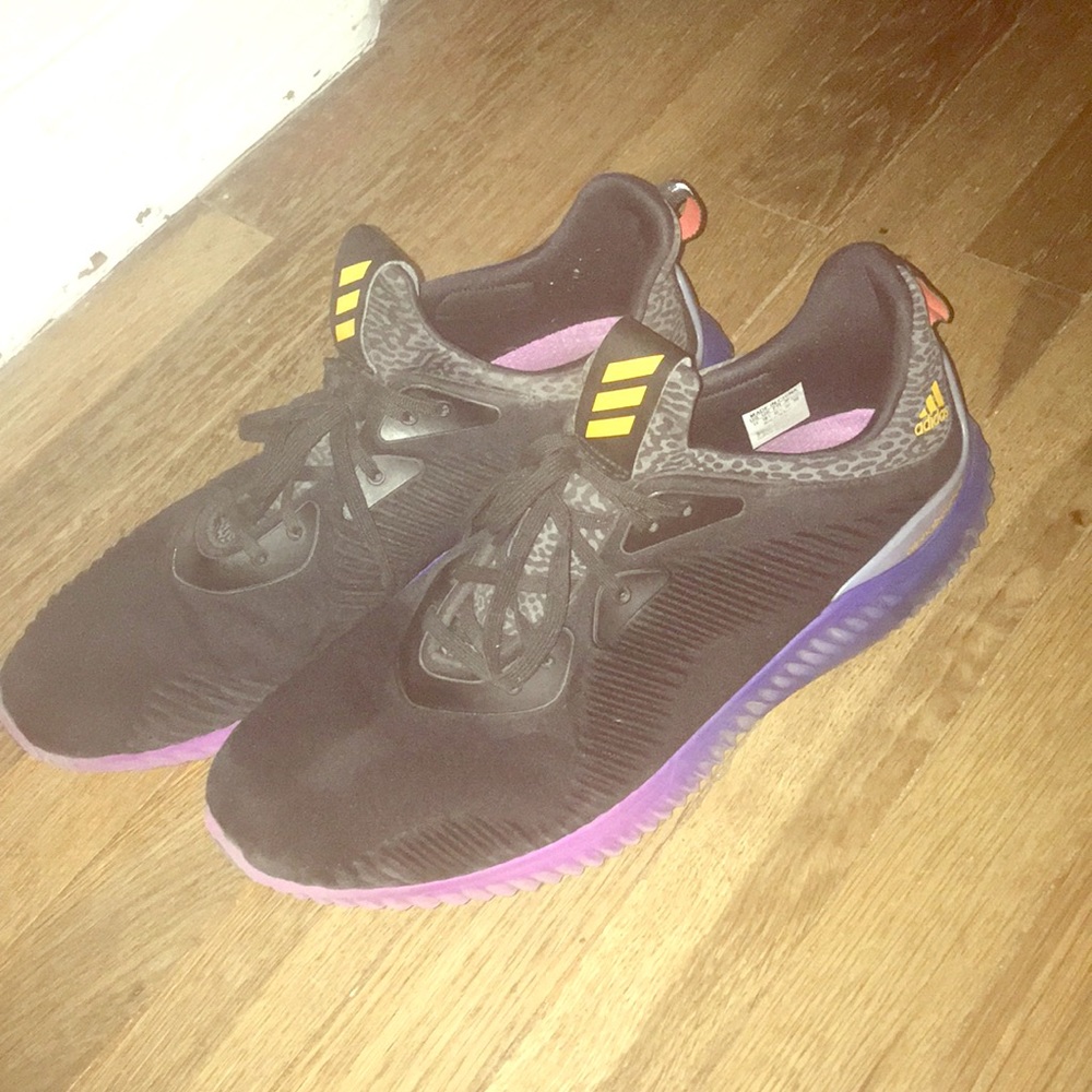 Multi colored adidas shoes
